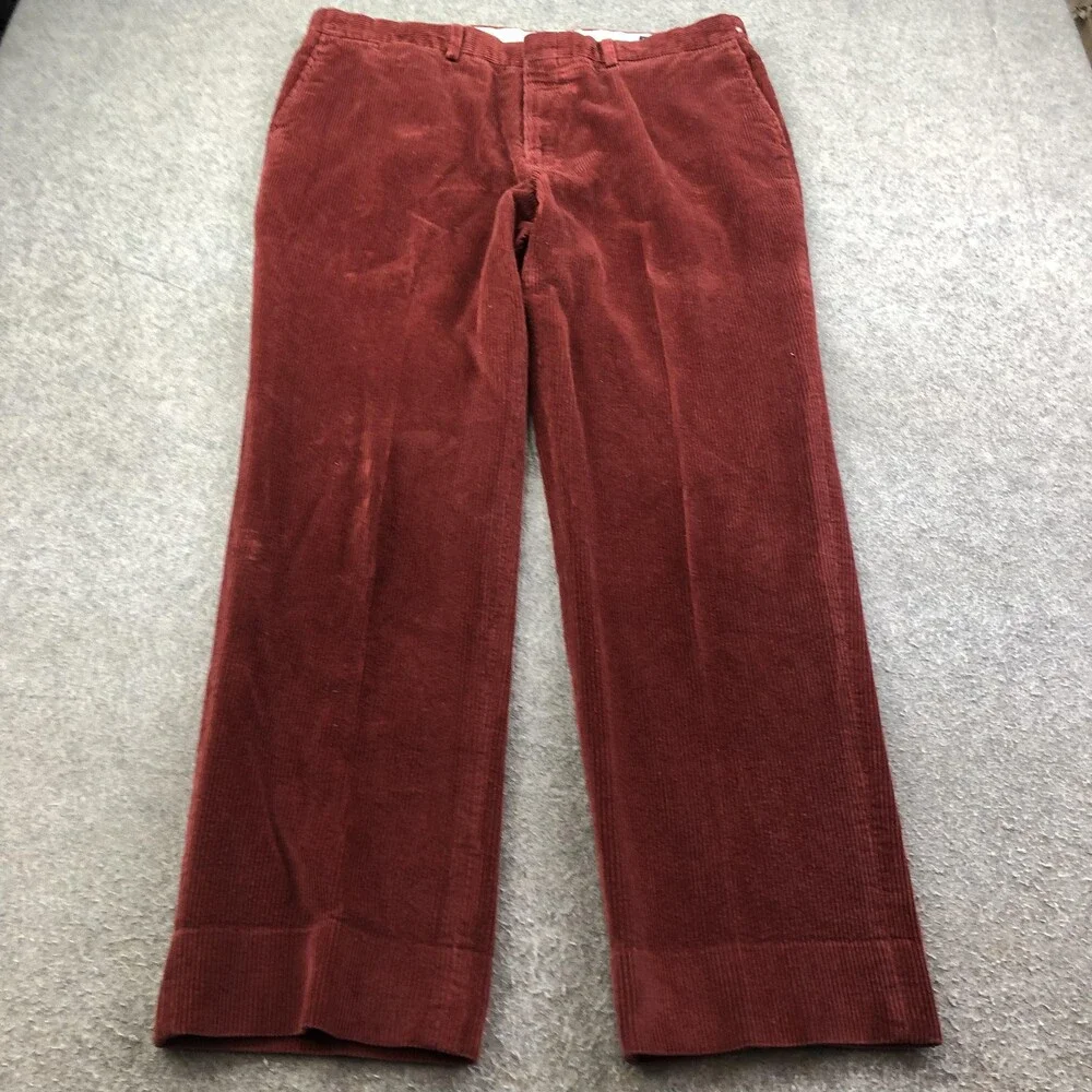 J. Press Pants Mens 40 Brown Corduroy Dress Straight Leg Classic Fit USA